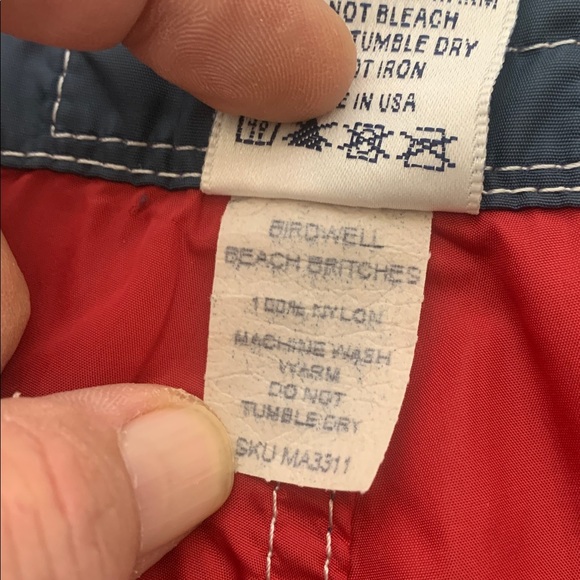 Birdwell Beach Britches 311 Mens 38 AMERICAN FLAG Swim Shorts USA Dated 2016 - Picture 7 of 10